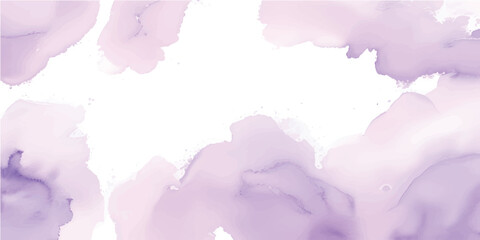 Soft Pastel Watercolor Lavender Garden Landscape with Flowing Purple Blooms and Airy Spring Atmosphere Perfect for Invitations, Greeting Cards and Elegant Floral Branding