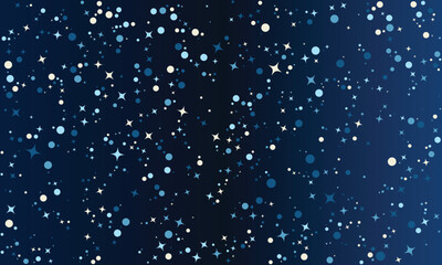Starry Night Sky Background with Glowing White and Blue Stars, Cosmic Galaxy Texture, Celestial Space Scene, Astronomy-Themed Abstract Wallpaper for Educational, Artistic, or Decorative Use
