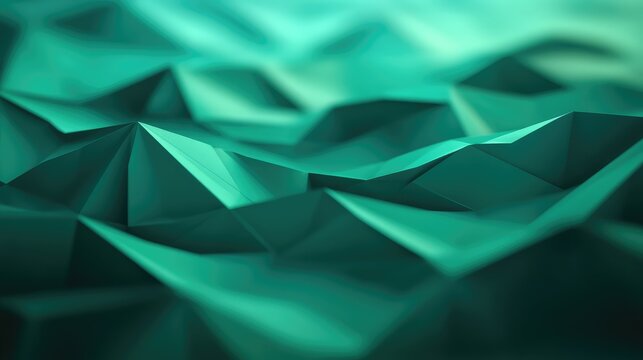 Abstract low poly geometric teal background surface