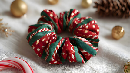 Christmas candy wreath (second variation)

