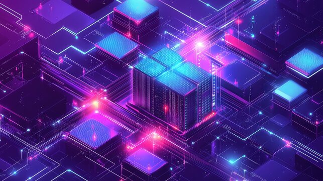 Data center processing information in a digital network