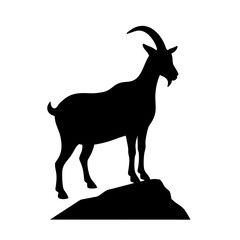 goat on white background
