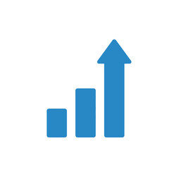 business graph with arrow