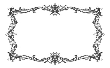 vintage frame with floral ornament