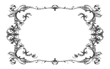 vintage frame engraving vector