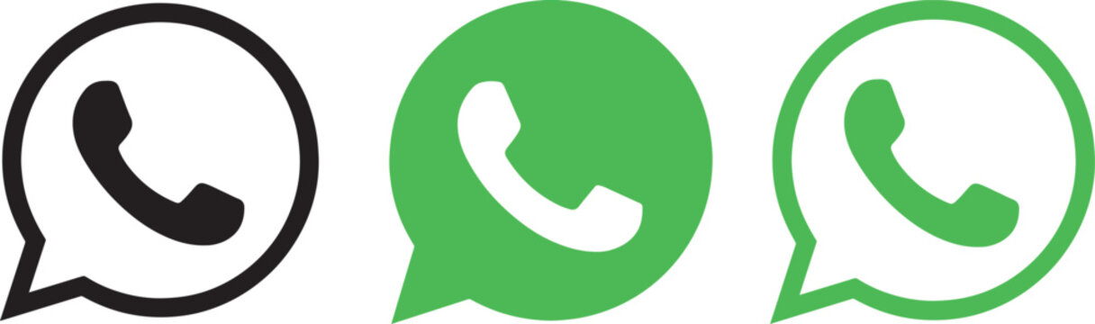 vector illustration of veraity style whatsapp icon