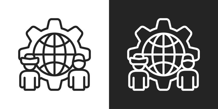 Culture Icon In Black And White Outline Style