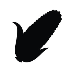 Corn cob silhouette graphic element for food design