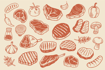 Barbeque Illustration Vector Set