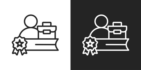 Profession Icon In Black And White Outline Style
