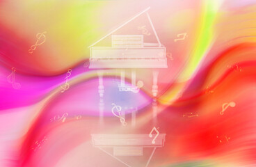 Fototapeta premium abstract background with music notes