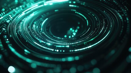 Abstract technology creating data flow in digital network