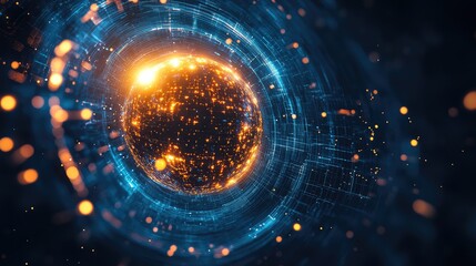 Digital global network processing data at high speed