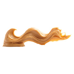 Smooth peanut butter spread on surface concept. Smooth and creamy peanut butter swirled on a surface.