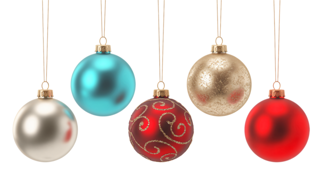 Festive Christmas ornaments sparkle with holiday cheer and festive magic