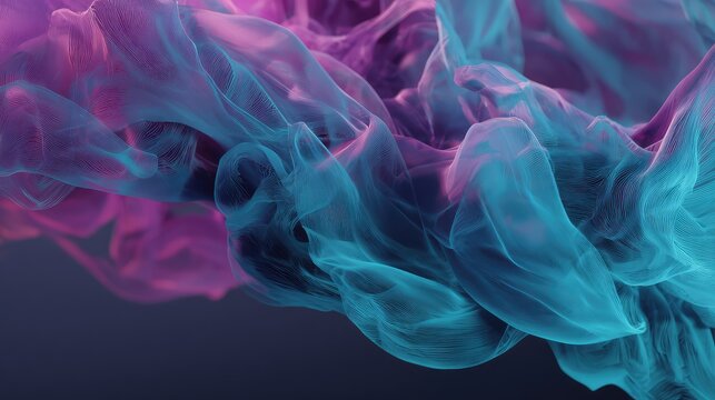 Abstract fluid mesh wave flowing in vibrant colors