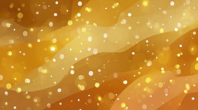 Golden abstract background with sparkling bokeh particles - Powered by Adobe