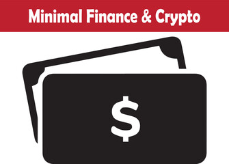 money cash payment dollar financial minimal icon vector illustration