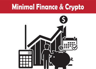 financial planning savings growth chart piggy bank management vector illustration