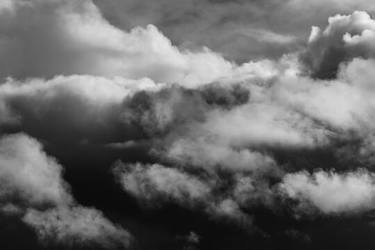Dramatic black and white cloud formation - Powered by Adobe