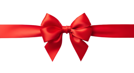 Red Satin Ribbon Bow on Black Background Keywords: red, ribbon, bow, satin, silk, gift, present