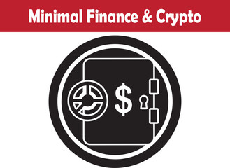 Secure money vault safe banking protection finance icon vector illustration
