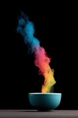 man gracefully poses in tree position against backdrop of stunning sunset symbolizing resilience and harmony