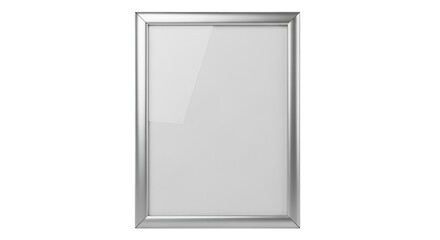 Silver Frame with Blank White Surface image graphic