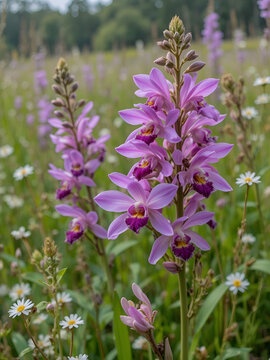 serendipitous encounter with wild orchids in meadows, showcasing the unexpected beauty of nature's treasures