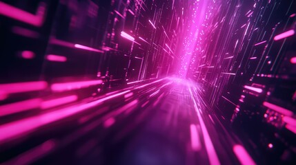 Digital data moving in abstract information tunnel