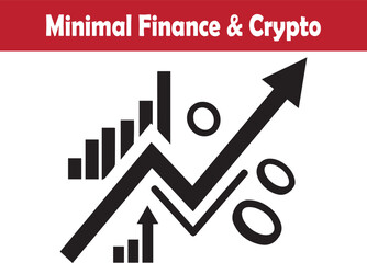 Minimal dynamic market analytics showing rising financial trend vector illustration