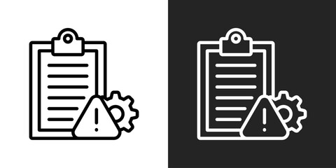 Acceptable Risk Icon In Black And White Outline Style
