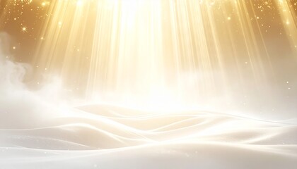 Divine Light Rays Shining Down on a Dreamy, Ethereal Landscape