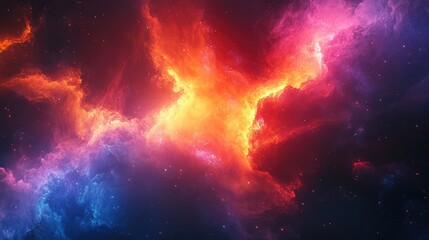 Fototapeta premium Colorful cosmic nebula creating vibrant abstract space background