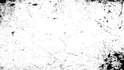 Grungy white surface with black scratches, dust, and distressed texture overlay. isolated on transparent background, Vector, illustration