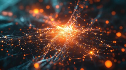 Artificial intelligence processing data in neural network concept