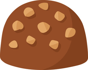Chocolate bonbon with nuts