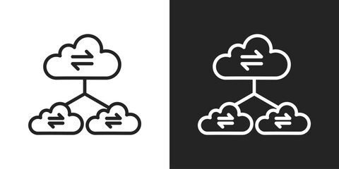 Segmentation Icon In Black And White Outline Style