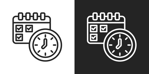 Availability Icon In Black And White Outline Style