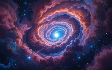 Majestic Space Landscape: A Distant Galaxy in the Universe.