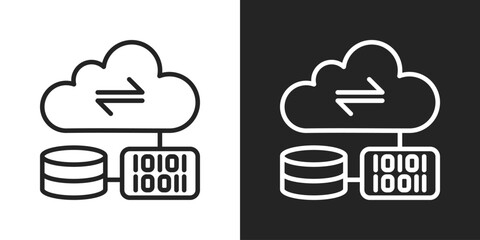 Encryption Icon In Black And White Outline Style