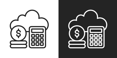 Token Icon In Black And White Outline Style