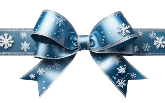 xmas ribbon bow on a transparent background - Powered by Adobe