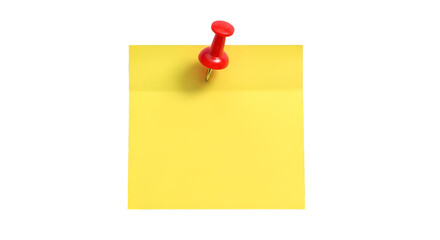 Yellow Sticky Note Pinned with Red Thumbtack image
