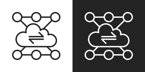 Framework Icon In Black And White Outline Style