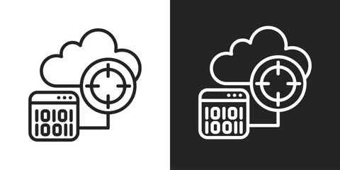 Penetration Icon In Black And White Outline Style