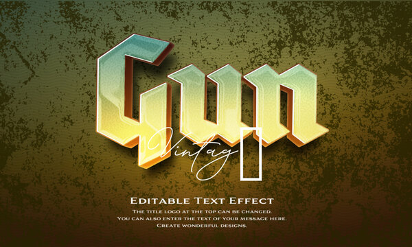 [Editable Text Effect Logo] &rdquo;Wild Gun Logo&rdquo; The title logo style is a  glossy logo on a textured background.
