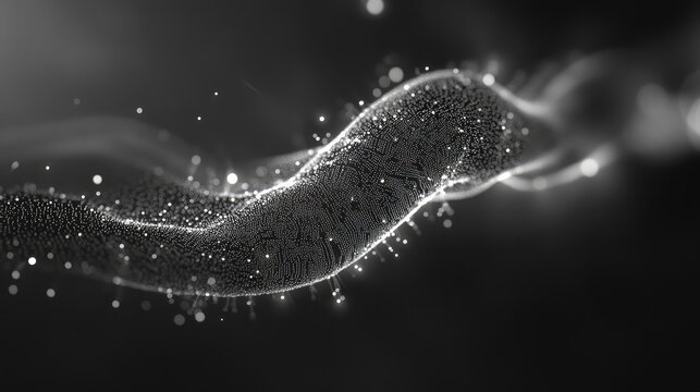 Digital wave forming a futuristic abstract data stream