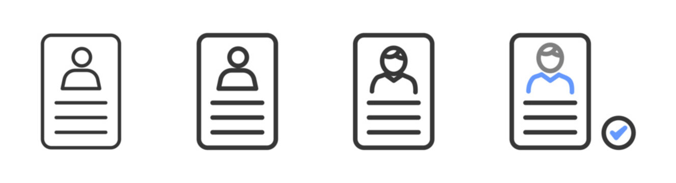 The Ultimate persona Styles with Variations Line of icon set vector illustration