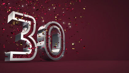 Celebrate milestone achievements with dazzling 30th birthday confetti and sparkle